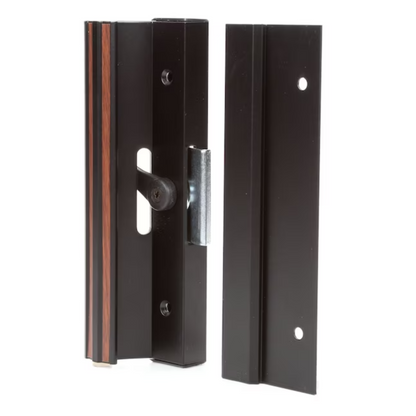 Diecast Sliding Door Handle Set Anodized Black – Extruded Aluminum Inside Pull Painted Black – Exterior Diecast Pull – Clamp Latch w/ Metal Activator | Patio Glass Screen Door Handle (DH-250) - Garage and Sliding Door Hardware