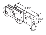 Acorn Tandem Sliding Glass Door Assembly Roller Replacement with Precision Bearing Steel Wheels - Garage and Sliding Door Hardware