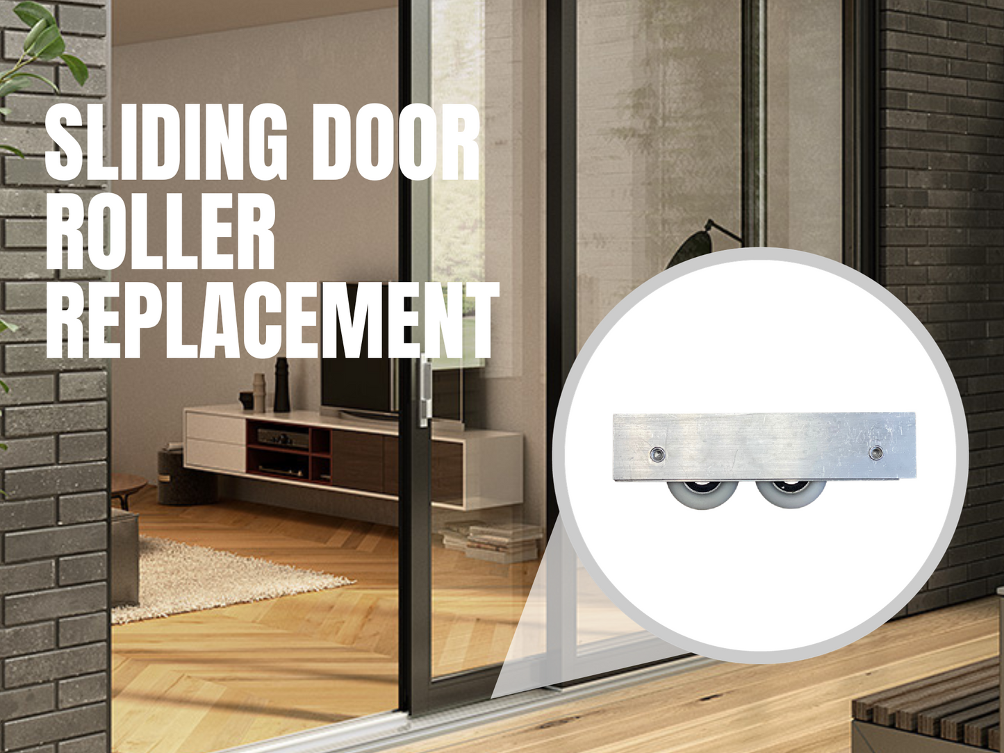 Sliding Glass Door Tandem Roller with Precision Nylon Wheels | Roller Replacement for Patio Glass Door Repair | Fix and Repair Sliding Door Roller Wheels (DR-283) - Garage and Sliding Door Hardware