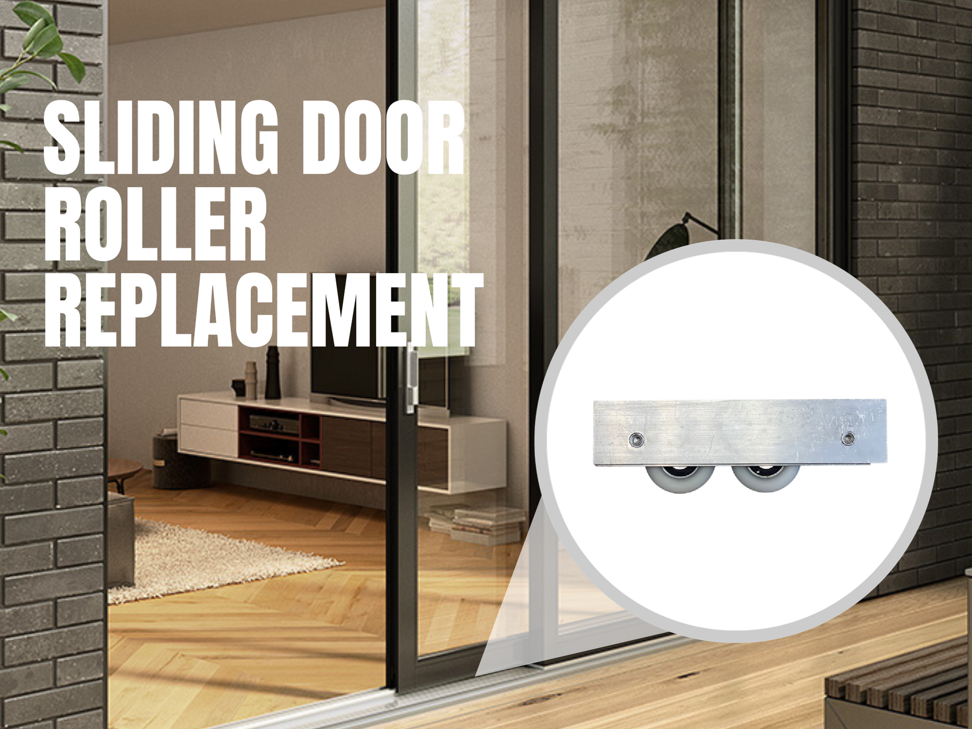 Sliding Glass Door Tandem Roller with Precision Nylon Wheels | Roller Replacement for Patio Glass Door Repair | Fix and Repair Sliding Door Roller Wheels (DR-283) - Garage and Sliding Door Hardware