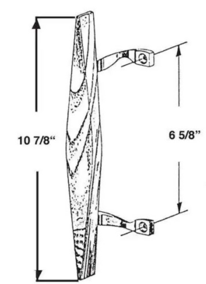 Canoe Style Wooden Sliding Door Handle | Stylish Sliding Glass Patio Door Handle Replacement Door Hardware and Repair | Door Handle Replacement - Garage and Sliding Door Hardware
