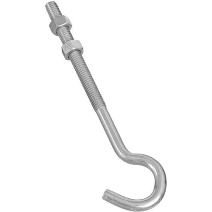 Extension Spring Open-Eye Bolt with 2 Hex 5/16 Nuts - Garage and Sliding Door Hardware