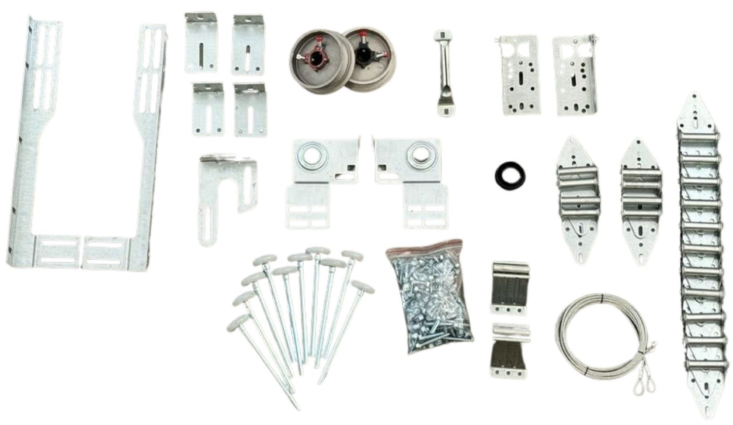 G.A.S. Hardware Garage Door Hardware Installation Kit for 16' by 7' Overhead Doors - Garage Hardware Parts Bundle Kit - Garage and Sliding Door Hardware
