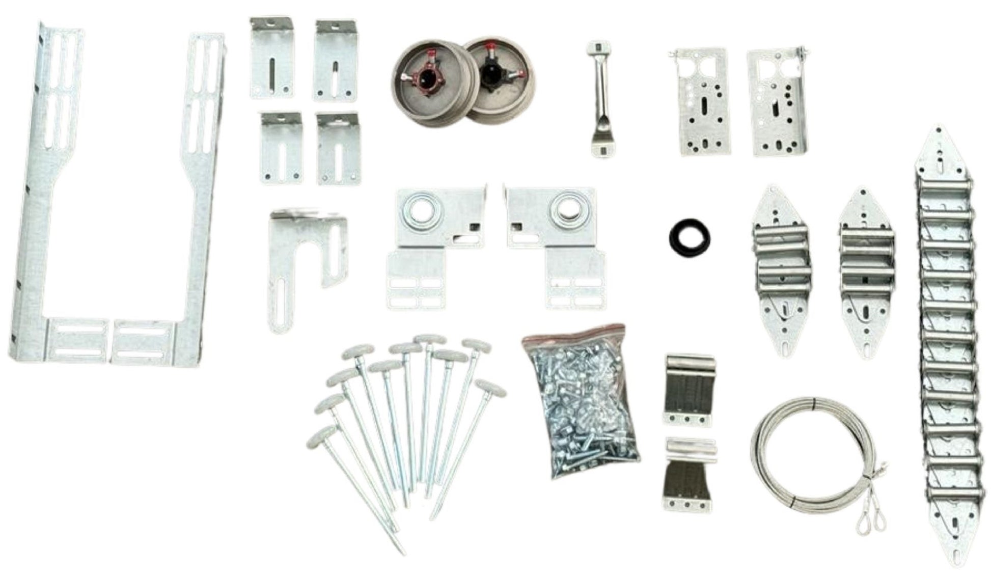 G.A.S. Hardware Garage Door Hardware Installation Kit for 16' by 7' Overhead Doors - Garage Hardware Parts Bundle Kit - Garage and Sliding Door Hardware