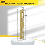 Sliding Glass Door Multi-Point Door Keeper 10-7/8" H x 3/4" - Alloy Steel