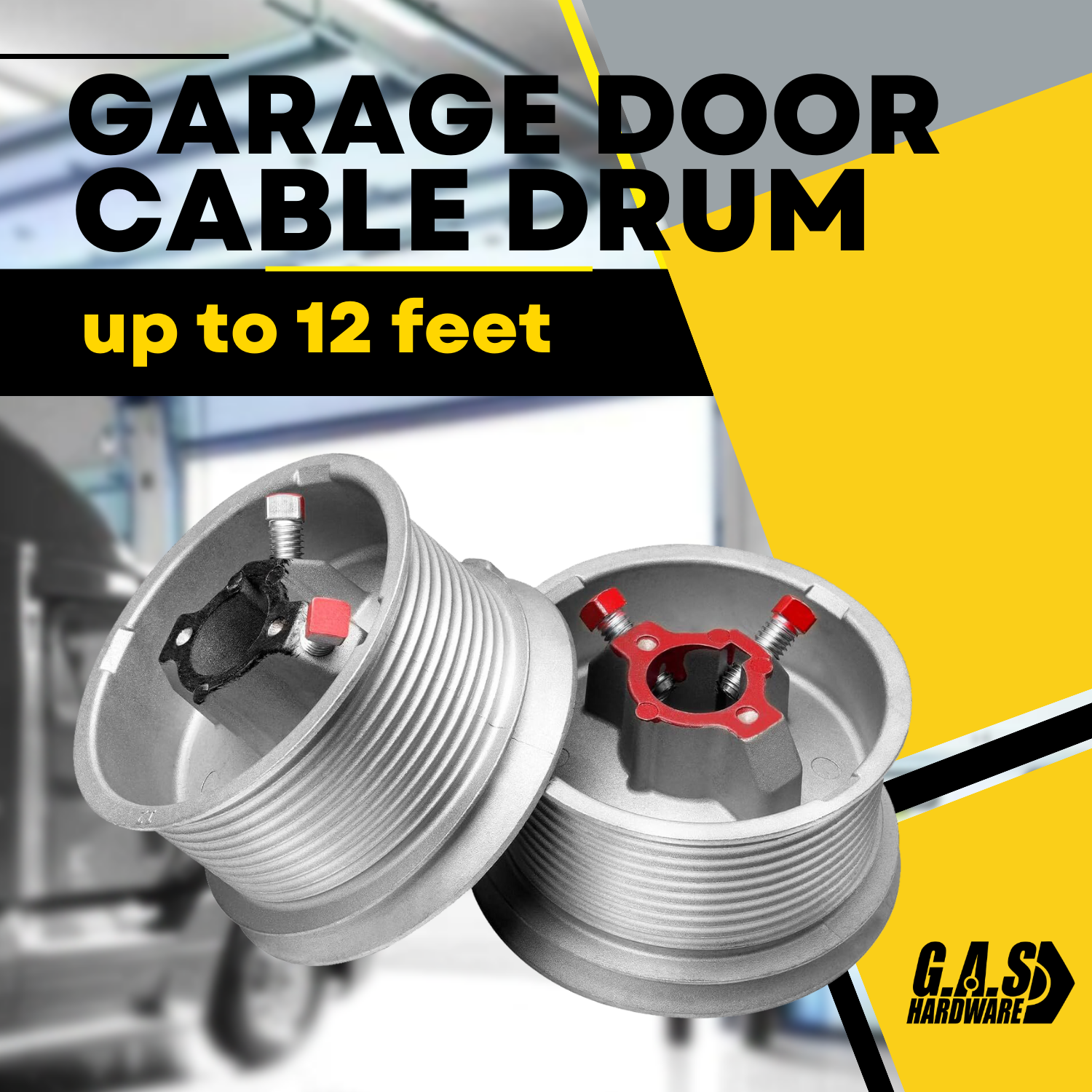 Overhead Garage Door Cable Drums Replacement for up to 12' High Door, Standard Lift, Pair (Left and Right) - Garage and Sliding Door Hardware