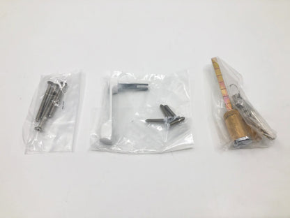 Sliding Patio Glass Door Keyed Mortise Style Handle Set + 4-15/16" Hole Spacing for Doors up to 1-3/8" Thick - Garage and Sliding Door Hardware