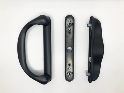 Sliding Patio Glass Door Keyed Mortise Style Handle Set + 4-15/16" Hole Spacing for Doors up to 1-3/8" Thick - Garage and Sliding Door Hardware