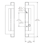 Sliding Patio Glass Door Handle with 3.94 inch Hole Spacing - Garage and Sliding Door Hardware