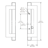 Sliding Patio Glass Door Handle with 3.94 inch Hole Spacing - Garage and Sliding Door Hardware