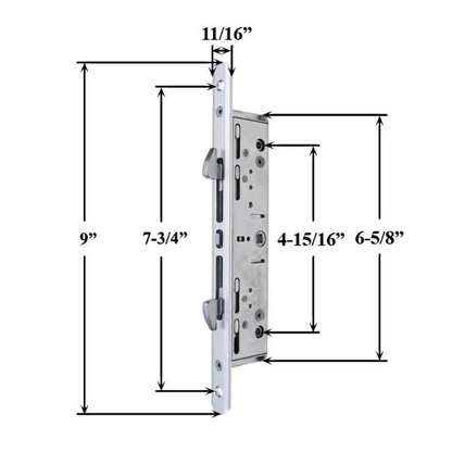 (DL-460) Roto 2 Point Mortise Lock For Sliding Door