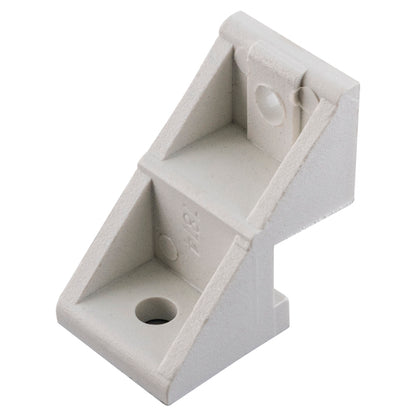 (PDB-33-WH) Stationary Sliding Patio Door Fixed Panel Clip Bracket - Garage and Sliding Door Hardware