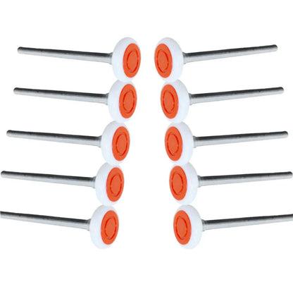 2" Roller, 6200ZZ Bearing Extra Quiet Nylon Roller, 7" Stem, Pack of 10 White Series - Garage and Sliding Door Hardware