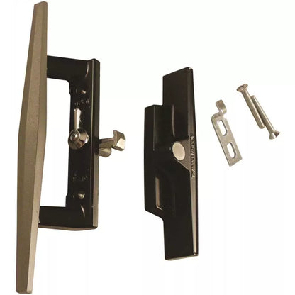 Surface Internal Replacement Wooden Handle Sliding Patio Internal Door Latch Set, 3-1/2 Inch Hole - DH-106X - Garage and Sliding Door Hardware