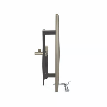 Surface Internal Replacement Wooden Handle Sliding Patio Internal Door Latch Set, 3-1/2 Inch Hole - DH-106X - Garage and Sliding Door Hardware