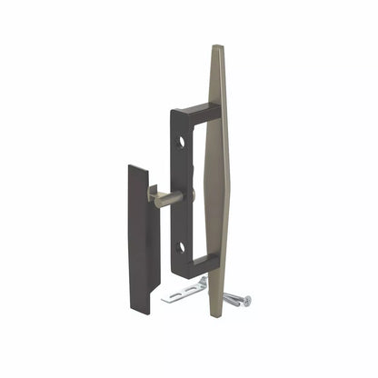 Surface Internal Replacement Wooden Handle Sliding Patio Internal Door Latch Set, 3-1/2 Inch Hole - DH-106X - Garage and Sliding Door Hardware