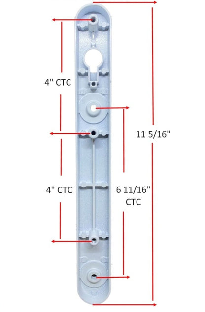 11-5/16" Amesbury Truth Premium Sliding Patio Glass Door Handle Set Grip Dual Pull Winguard ClassicVue Max PGT - Garage and Sliding Door Hardware