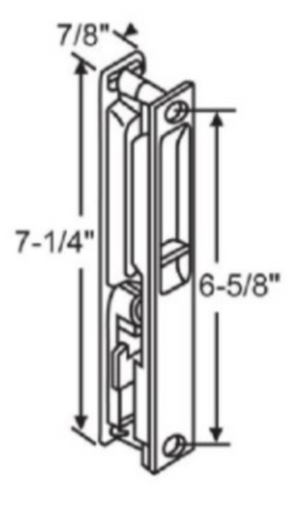 Flush Mount Handle Set with Nite Lock for Sliding Glass Doors | Lock Replacement for Sliding Glass Patio Door Repair (DL-501) - Garage and Sliding Door Hardware
