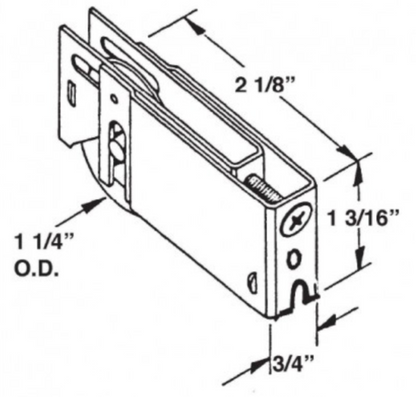NuAir Roller for Sliding Glass Doors | Roller Replacement for Patio Glass Door Repair | Precision Wheel Bearing - Stainless Steel Roller Smooth Operation Fix Sliding Door (DR-120-SP) - Garage and Sliding Door Hardware