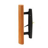 (DH-207-B) Wood Grip Pull Handle for Sliding Door, 3-15/16" Hole Space - Black