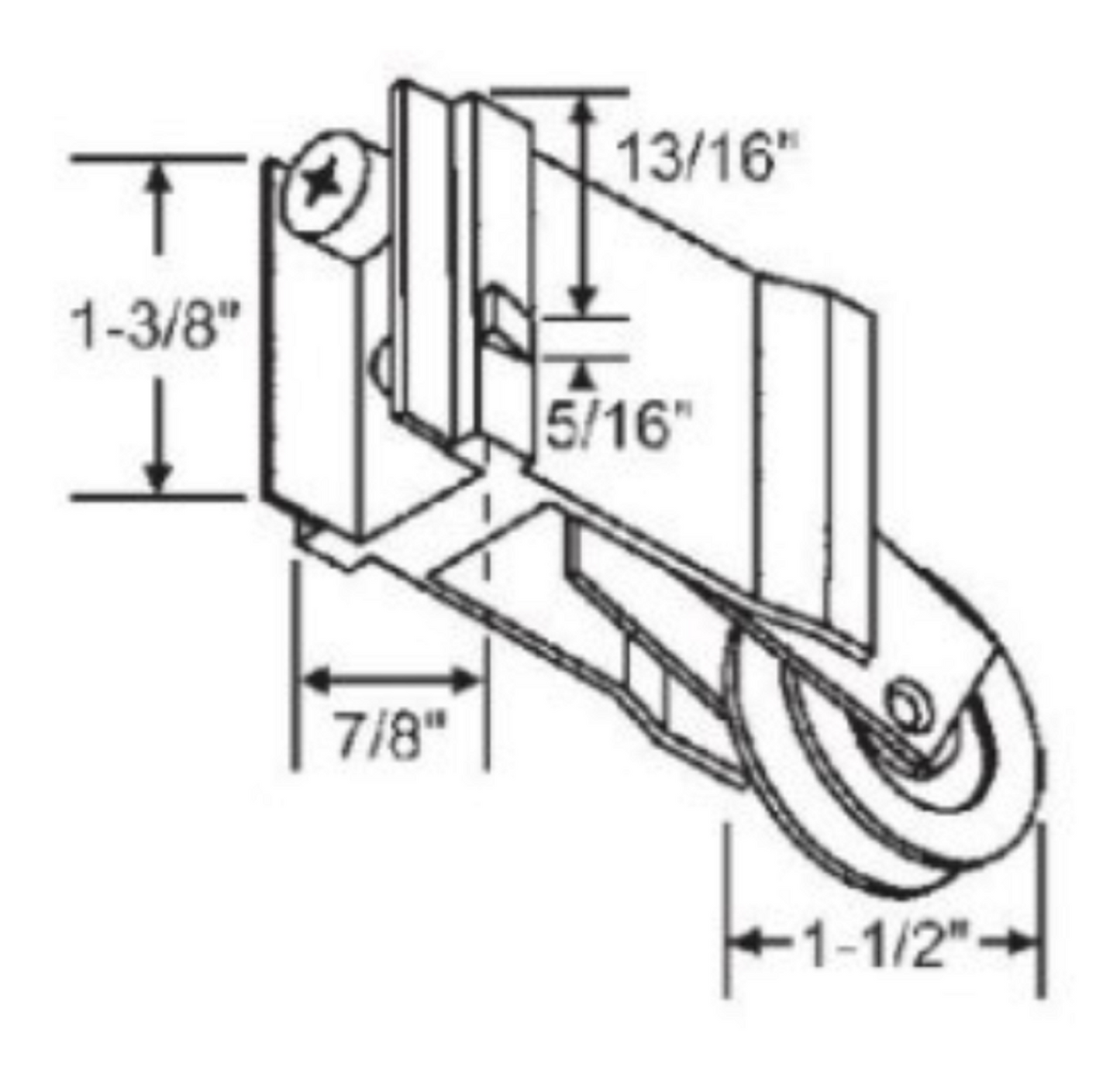 PanAm Roller for Sliding Glass Doors | Roller Replacement for Patio Glass Door Repair | Sliding Door Hardware Stainless Steel | Precision Bearing Wheel (DR-104-SP) - Garage and Sliding Door Hardware