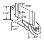 PanAm Roller for Sliding Glass Doors | Roller Replacement for Patio Glass Door Repair | Sliding Door Hardware Stainless Steel | Precision Bearing Wheel (DR-104-SP)