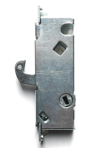 Sliding Patio Glass Door Stainless Steel Mortise Lock, 45 Degree Keyway, 3-11/16" Screw Holes