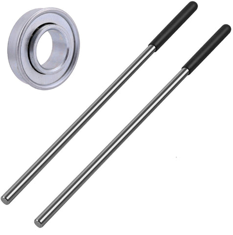 2 Pack 18 Inch Winding Rods Bars for Garage Torsion Springs Repair Replacement, Garage Door Tension Springs Rods with Steel Bearing Set
