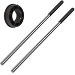 2 Pack 18 Inch Winding Rods Bars for Garage Torsion Springs Repair Replacement, Garage Door Tension Springs Rods with Nylon Bush Set