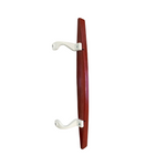 (DH-101-W) Canoe Style Wooden Handle for Sliding Doors, 6-5/8" Hole Space - White