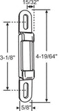 Sliding Glass Door Latch Strike Keeper, 3-1/8" inch Mounting Hole | Keeper Replacement for Patio Glass Door | Fix and Repair Sliding Door - Stainless Steel