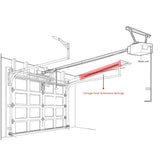 150 lb. Heavy-Duty Double-Looped Garage Door Extension Spring (2-Pack) - RED | Springs for Garage Door Hardware Parts