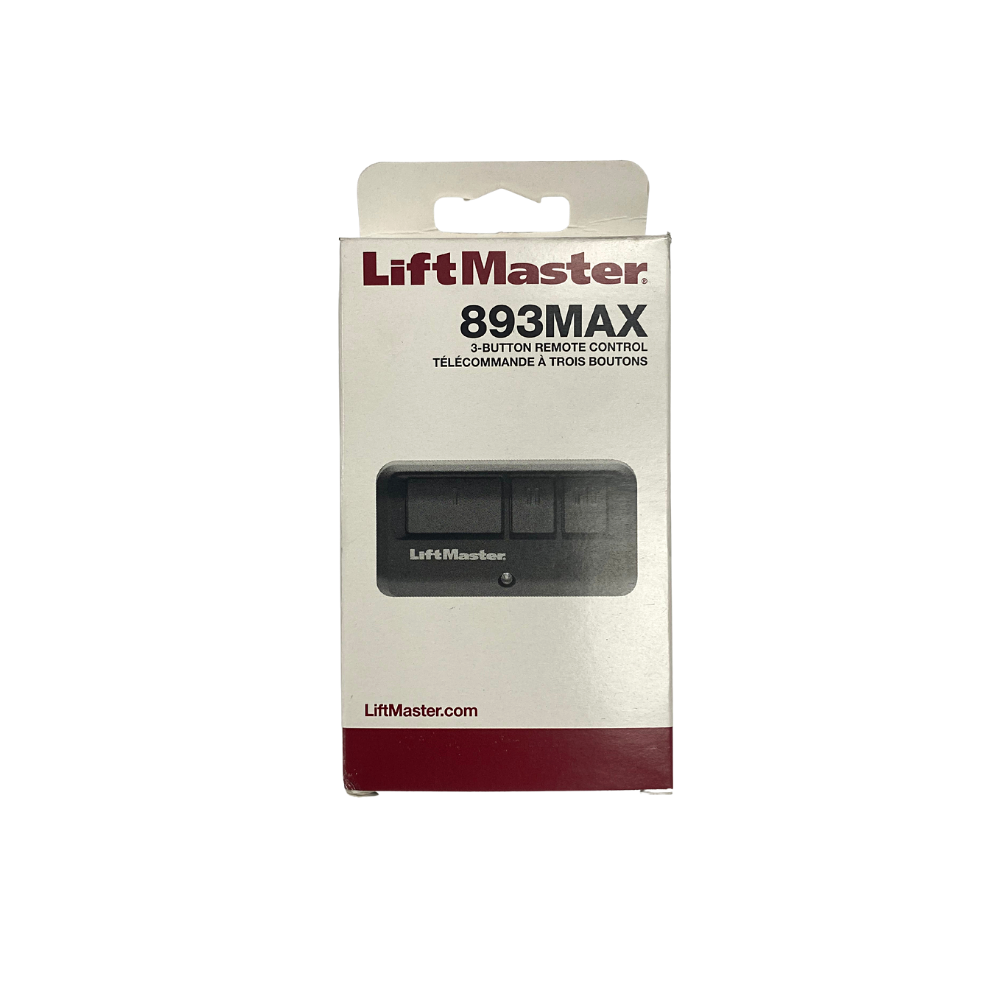 LiftMaster 3-Button Visor Remote Control For Garage / Gate Door Opener (893-MAX) - Garage and Sliding Door Hardware
