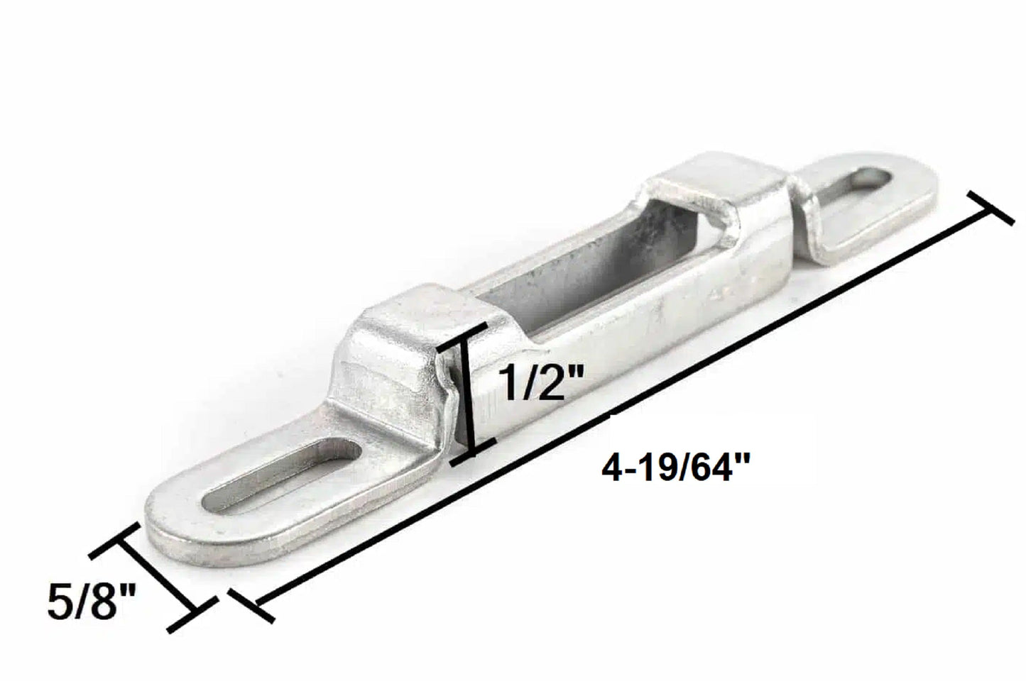 Sliding Glass Door Latch Strike Keeper, 3-1/8" inch Mounting Hole | Keeper Replacement for Patio Glass Door | Fix and Repair Sliding Door - Stainless Steel - Garage and Sliding Door Hardware