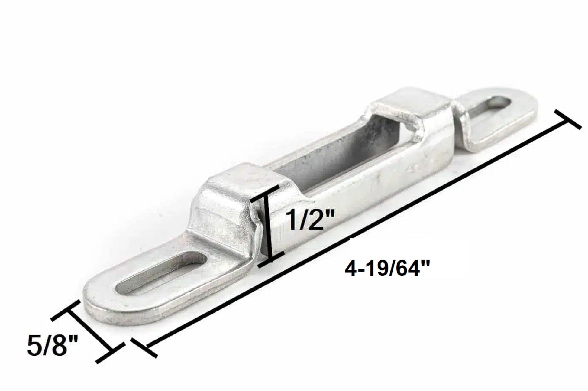 Sliding Glass Door Latch Strike Keeper, 3-1/8" inch Mounting Hole | Keeper Replacement for Patio Glass Door | Fix and Repair Sliding Door - Stainless Steel - Garage and Sliding Door Hardware