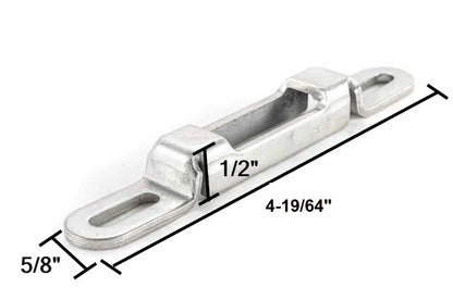 Sliding Glass Door Latch Strike Keeper, 3-1/8" inch Mounting Hole | Keeper Replacement for Patio Glass Door | Fix and Repair Sliding Door - Stainless Steel - Garage and Sliding Door Hardware