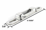 Sliding Glass Door Latch Strike Keeper, 3-1/8" inch Mounting Hole | Keeper Replacement for Patio Glass Door | Fix and Repair Sliding Door - Stainless Steel