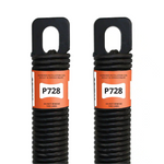 (P728) 28 in. Plug-End Extension Springs (0.177 in. No. 7 Wire) Springs For Garage Door Repair Plug-End Extension Springs Replacement Garage Hardware (Pack of 2)