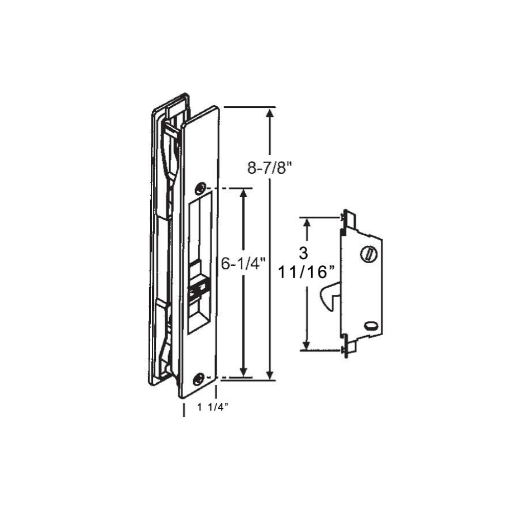 (DH-391-M-W) Adams Rite Flush Mount Handle With Mortise Lock, White ...