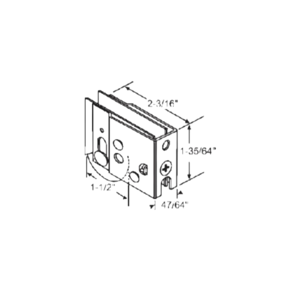 (DR-128-SP) Keller Harcar Roller for Sliding Glass Doors - Garage and Sliding Door Hardware