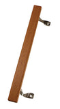 Sliding Door Wood Handle w/ Chrome Bracket Finish -  9-5/8" hole spacing | 2 Screws Included | Fix and Repair Patio Door Handle