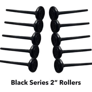 2" Roller, 6200ZZ Bearing Extra Quiet Nylon Garage Door Roller, 7" Stem, Pack of 10 Black Series - Garage and Sliding Door Hardware