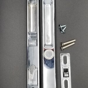 Sliding Glass Patio Door Handle Set, Flush Mount, Non-Keyed, 6-5/8" Screw Holes | Sliding Door Handle Replacement Hardware Repair Fix Sliding Door (DL-502) - Garage and Sliding Door Hardware