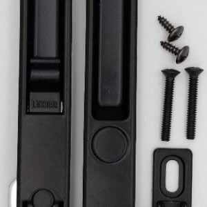 Sliding Glass Door Handle Set, Flush Mount, Non-Keyed, 6-5/8" Screw Holes (DL-502) - Garage and Sliding Door Hardware