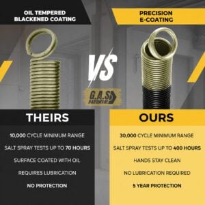 garage door extension springs for 100 lb. door weight beige (pair)