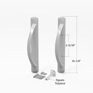 (dh 645) amesbury truth handle set for doors, 3 15/16" hole space square drive latch