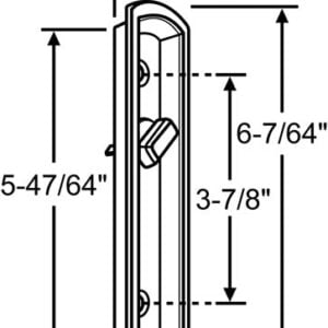 pgt sliding door interior recessed door handle lock with thumbturn latch (dl 16 712)