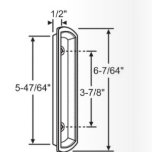 recessed plate interior dummy pull handle for sliding door (dh 713)