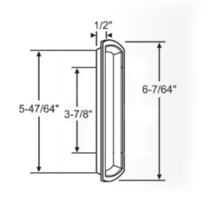 recessed plate exterior pull handle for sliding door (dh 16 740)