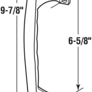 (dh 103 w) pull handle for sliding doors, 6 5/8" hole spacing white